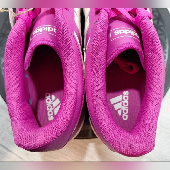 NEW Adidas Women's Hoops 4.0 White & Cream Full Leather Upper SIZE 9.5 Sneakers - Picture 7 of 15